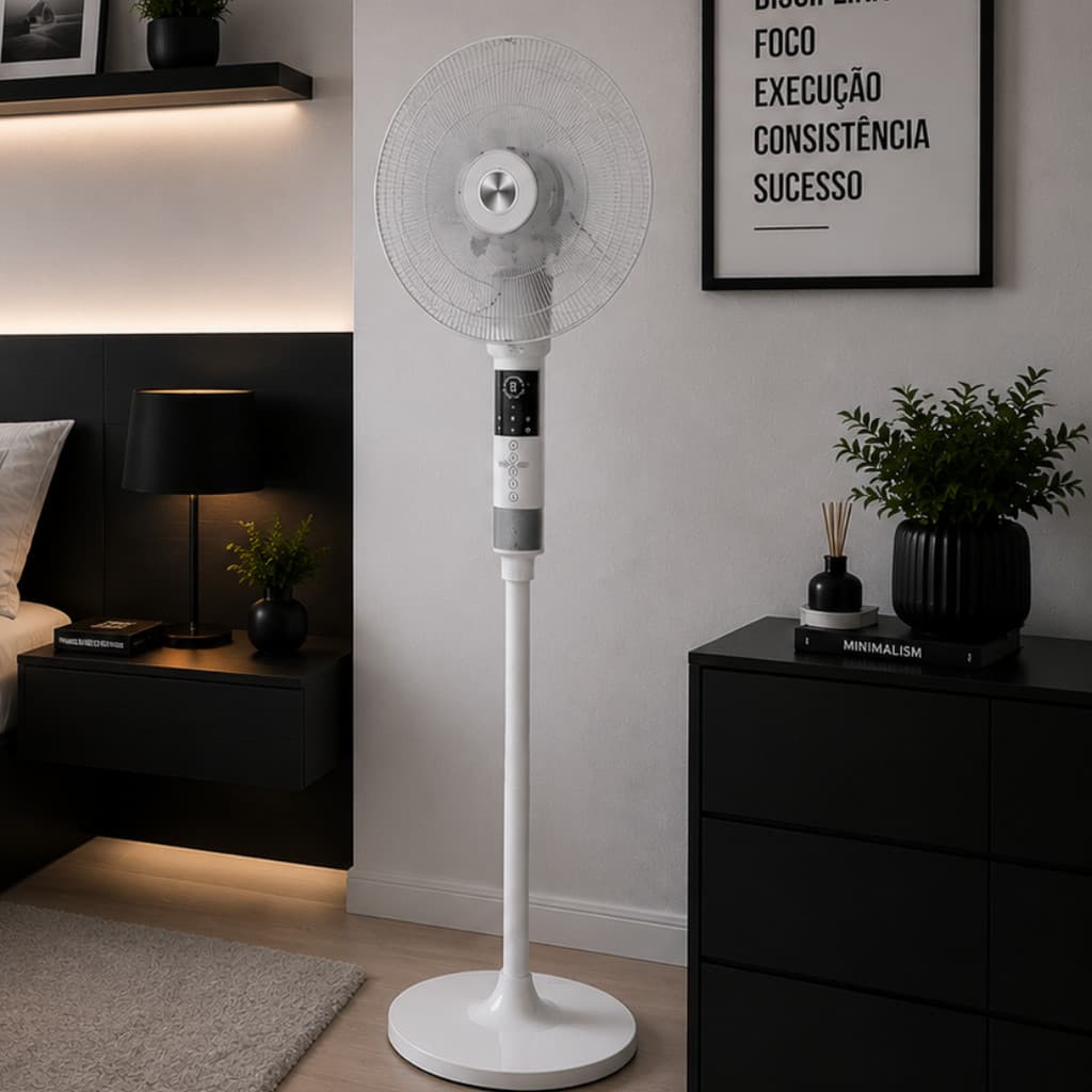 Ventilador Coluna Spirit 360º Digital Para Sala, Quarto