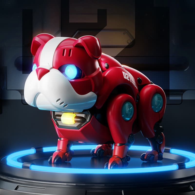 Robô de balanço elétrico, cachorro, crianças, iluminação musical para animais de estimação, modelo mecânico de cachorro,