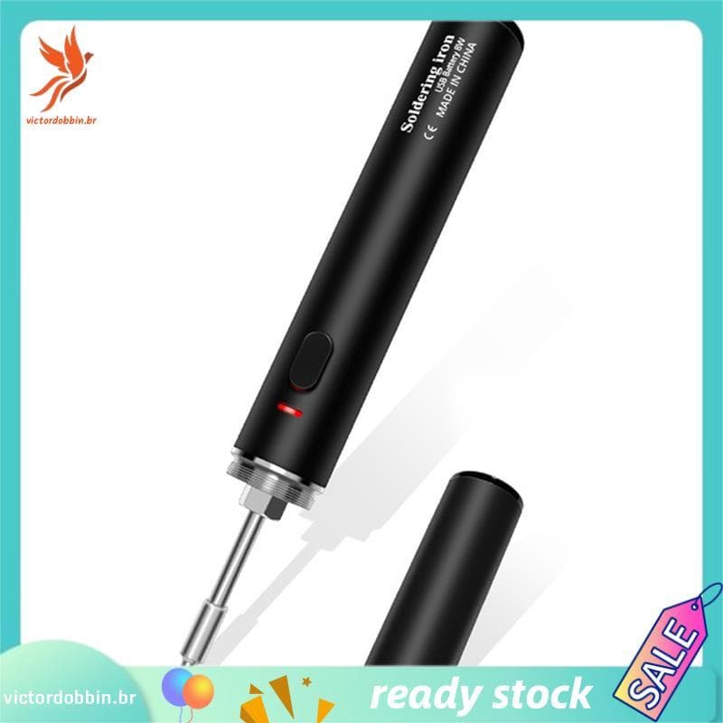 [victordobbin.br] Ferro De Solda Usb Carregamento Elétrico 18350 Bateria De Lítio Terceira Engrenagem Comutação De Tempe