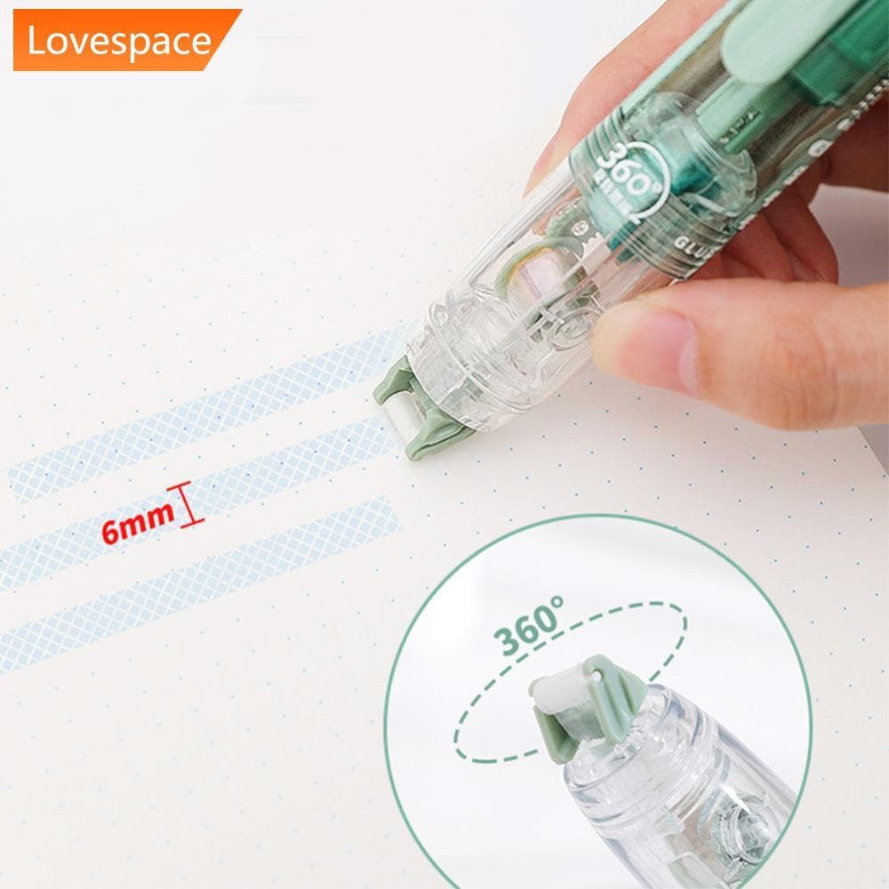 LS-STORE Transparente Dot Dispensando Fita Dupla Face Substituível Recargas Manual Cola Papelaria Escola Material De Esc