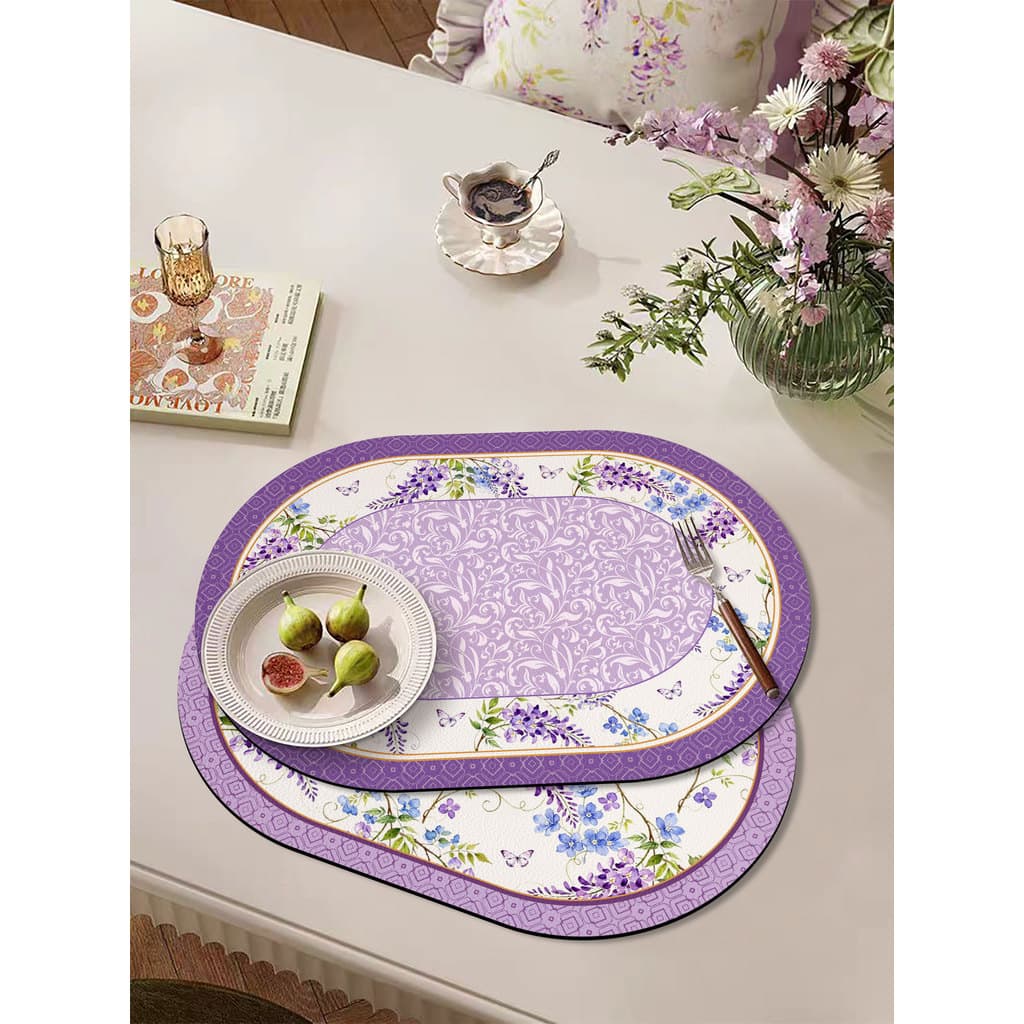 Atmosfera Pastoral ocidental Placemat sonhador glicínias Desktop resistente a altas temperaturas caçarola proteção peque