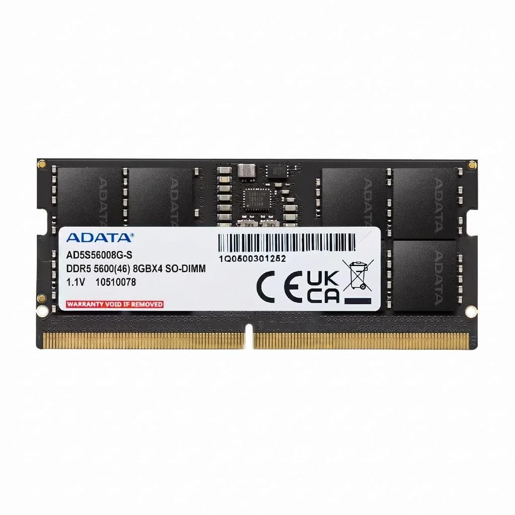 Memória SODIMM 8GB DDR5 5600MHz Adata - para Notebook - AD5S56008G-S