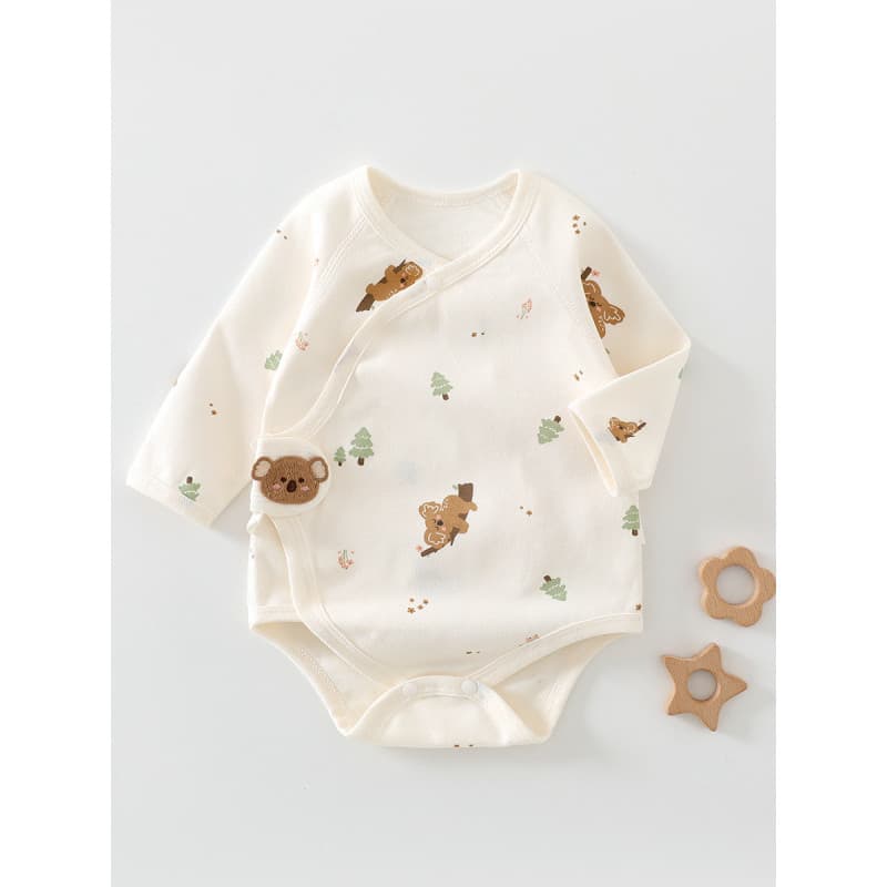[Primavera outono inverno 100 algodão] roupas de classe bebê recém-nascido triângulo roupas de escalada algodão puro des