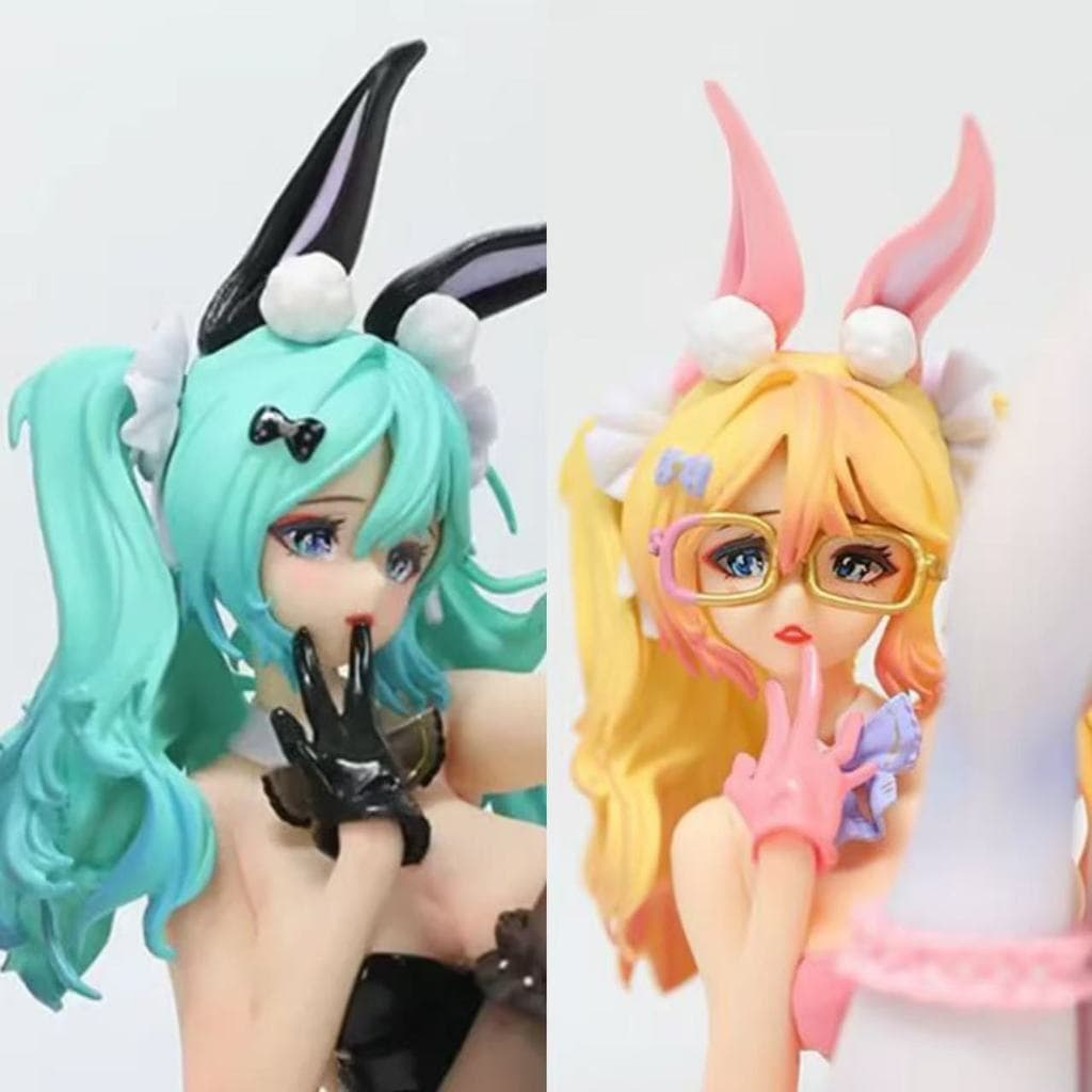 Bidimensional linda menina coelho menina coelhinha 1/7 boneca Desktop chassi modelo decoração figura em caixa