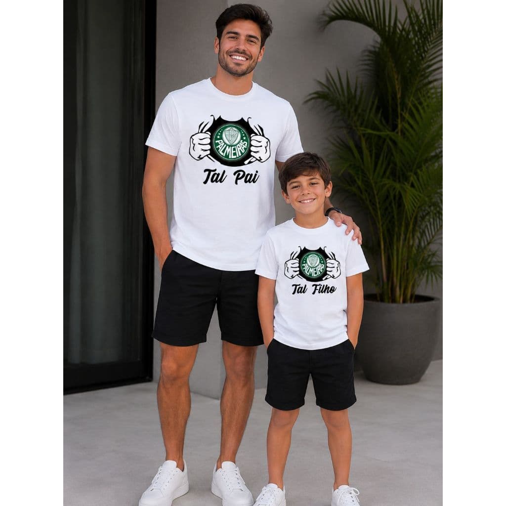 Kit Tal Pai Tal Filho Palmeiras – Camisetas Personalizadas Dia dos Pais