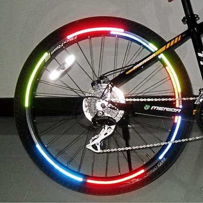 Adesivo refletivo para roda de Mountain Bike, adesivo refletivo para roda quente, velocidade morta, acessórios para bici