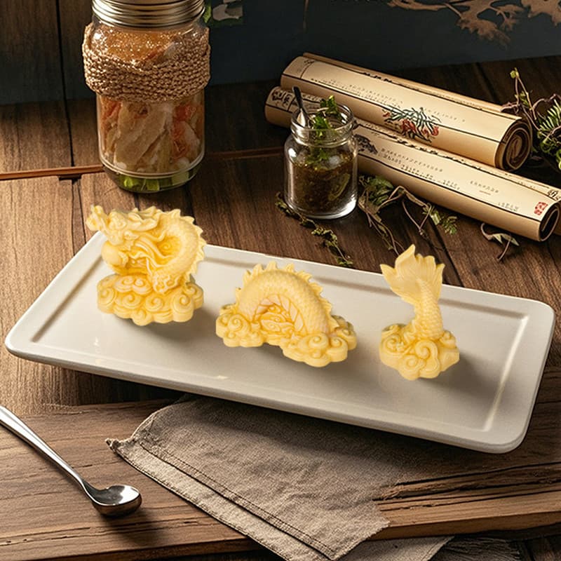 Cultural criativo auspicioso nuvem dragão Mousse bolo molde de Silicone artesanal sorvete estilo chinês sobremesa grau a