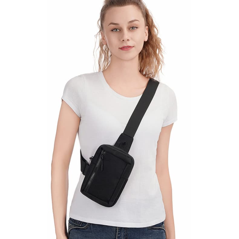 26 novo estilo masculino feminino bolsa mensageiro à prova d'água Mini celular bolsa de peito leve esportes corrida bols