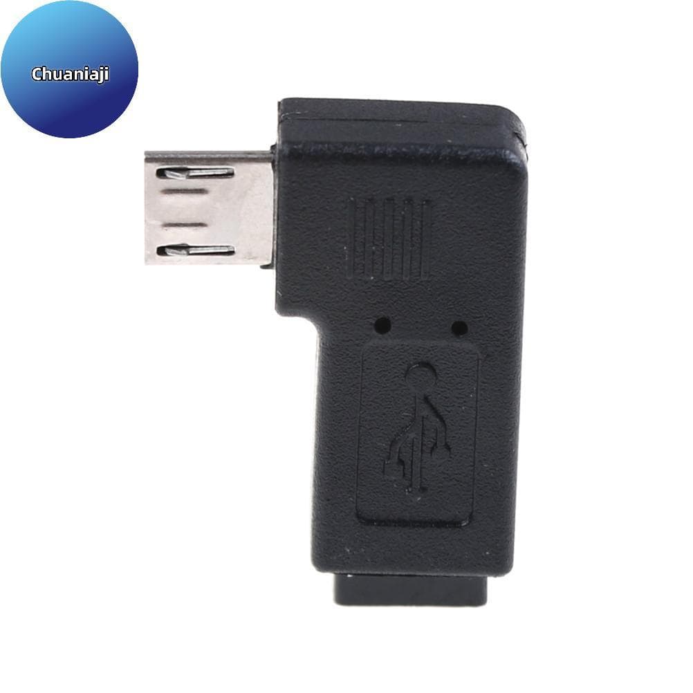 Chuaniaji 2 Pcs 90 Graus Micro Ângulo Esquerdo E Direito USB Macho Para Fêmea Adaptadores De Plugue Carregador BR