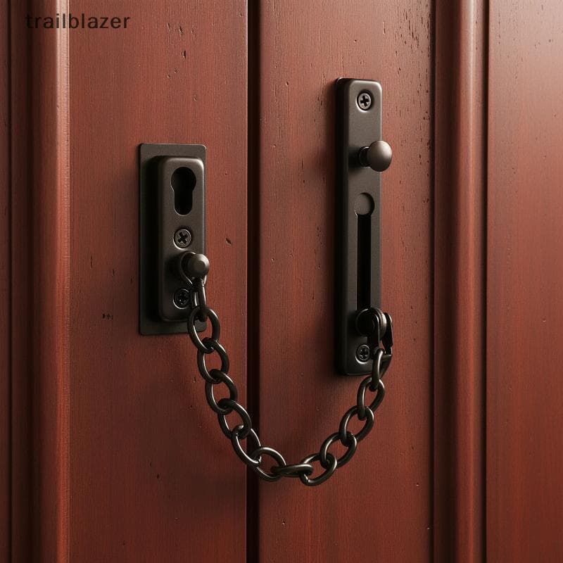 Corrente De Segurança De Porta De Aço Inoxidável À Prova De Ferrugem , Antirroubo , Fácil Instalação , Trava Para Casa ,
