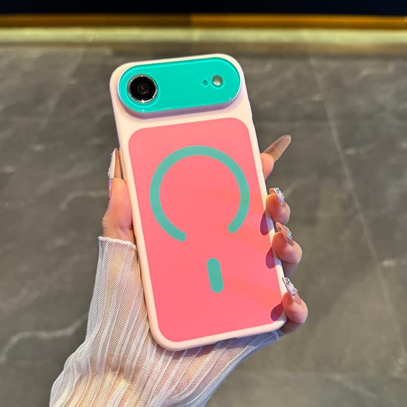 Luxo Colorido Doce Cor Magnética Caso De Telefone Para iPhone 11 12 13 14 15 16 17 Pro Max Ar Duro À Prova De Choque Pár