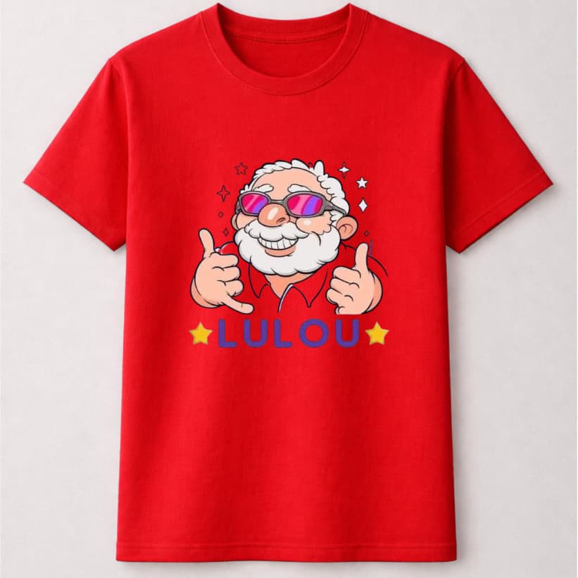 Camiseta Unissex Estampa Lula PT | Camisa Básica Manga Curta