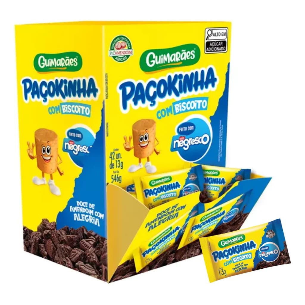 Paçokinha Rolha Negresco Display 546g Com 42 Unidades