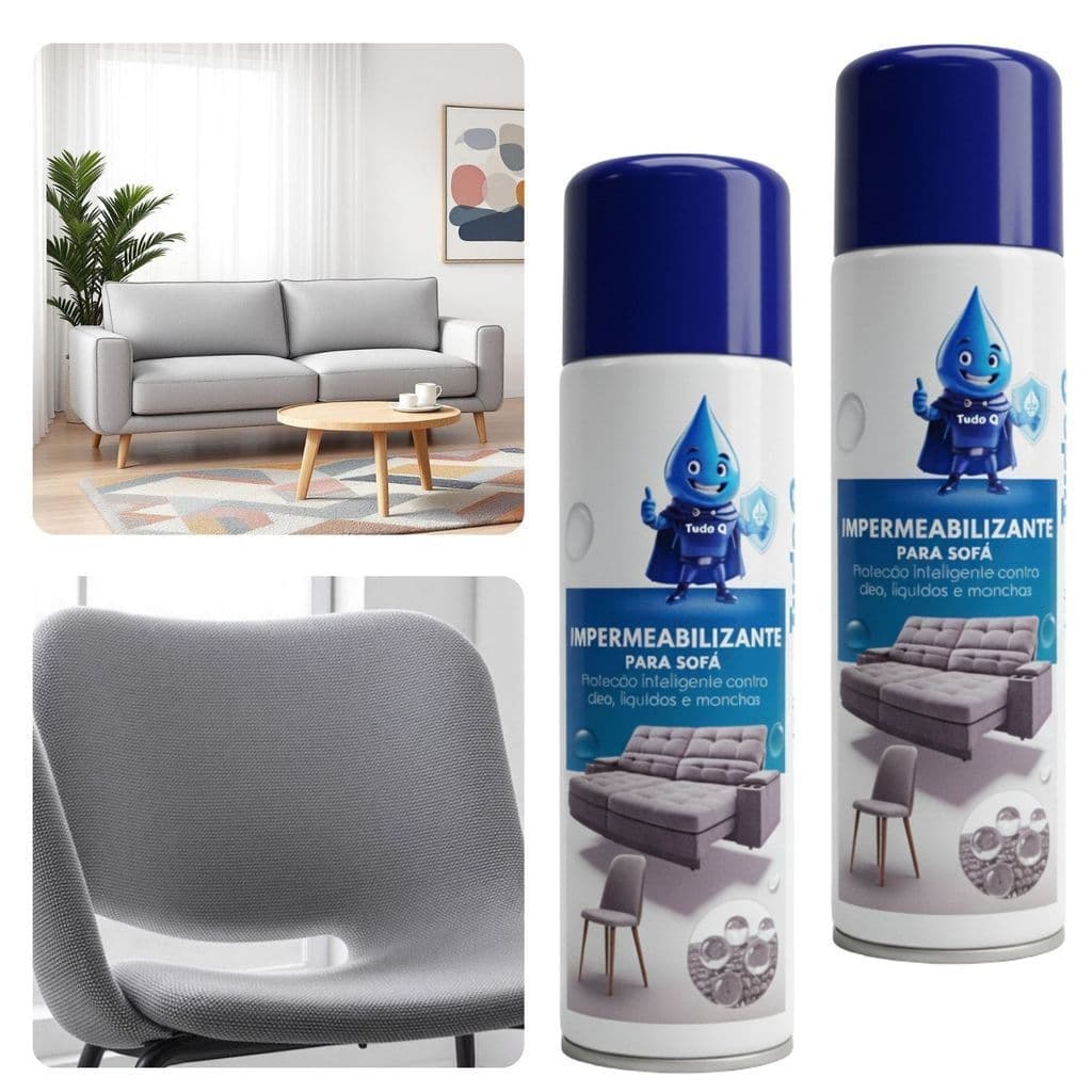 2 Impermeabilizante de Sofá 325ml Ultra Lub Spray Proteção Água e Manchas