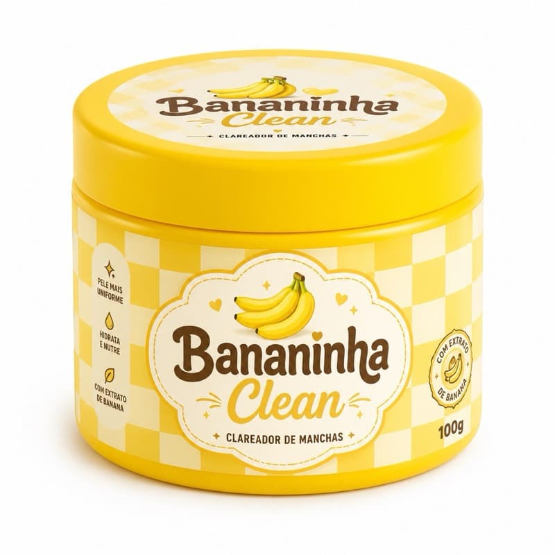 Bananinha Creme Clareador De Manchas Limpas 100g | Virilha , Axilas , Cotovelos E Joelhos Com Extrato De Banana