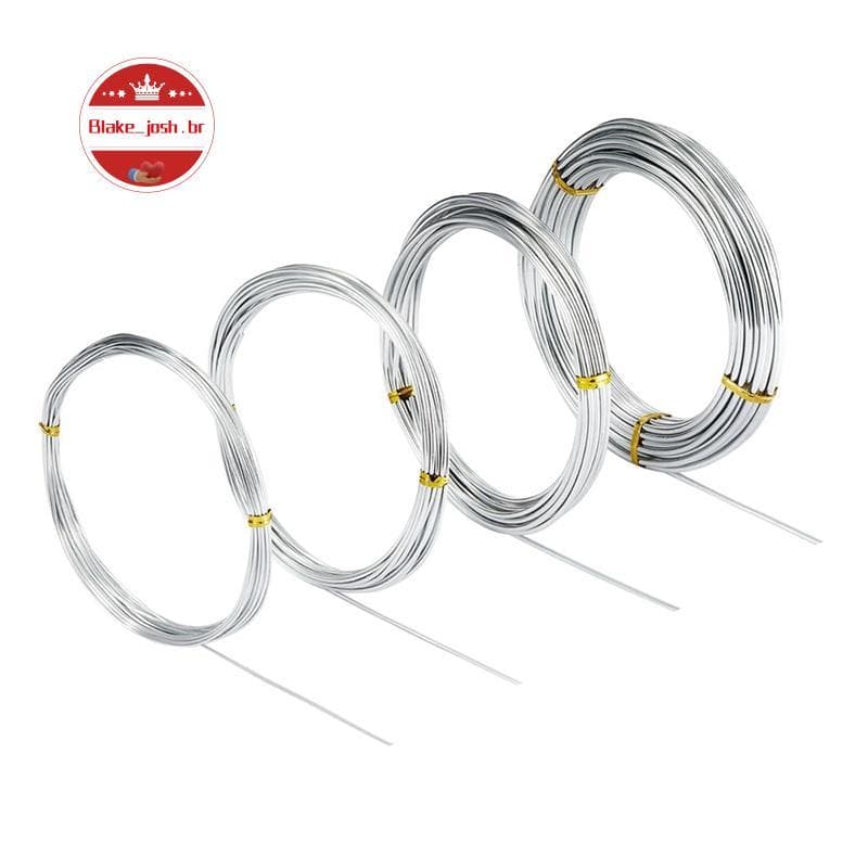 [Qualidade B] 4 Peças De Fios Artesanais De Alumínio , 3 Mm X 10 M , 2 X 5 1.5 1 Dobráveis Para Escultura De Armadura DI