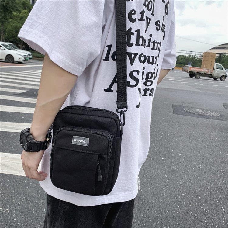 INS Bolsa Pequena de Lona Bolsa Pequena Mini Bolsa Pequena Bolsa Crossbody Mochila Lateral de Lona Bolsa de Ombro Latera