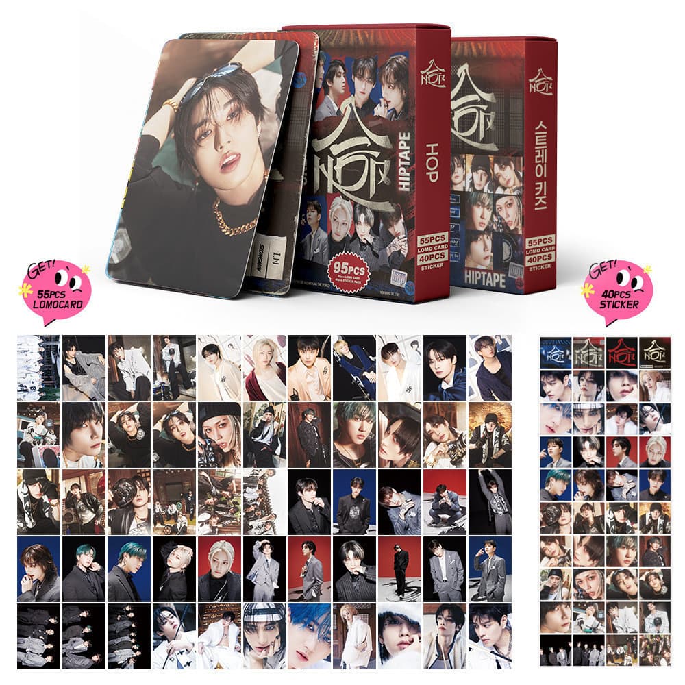 LINXX 95 Peças de Cartões Lomo do Álbum HOP do Stray Kids, Cartões Fotográficos Kpop, Série de Postais XO3S XPFX