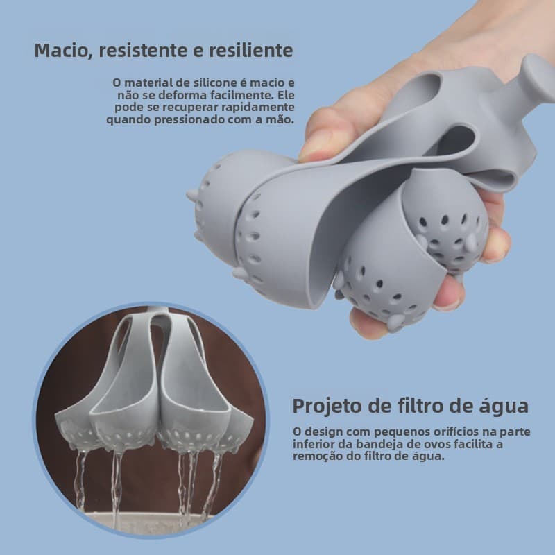Bandeja de ovo cozido resistente a altas temperaturas da caldeira de ovo de Silicone