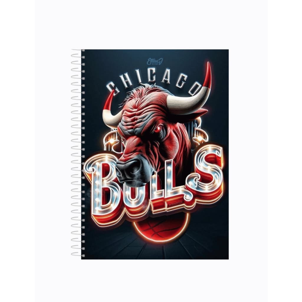 Caderno Tamanho Universitario Chicago Bulls 1 ou 10 materias.