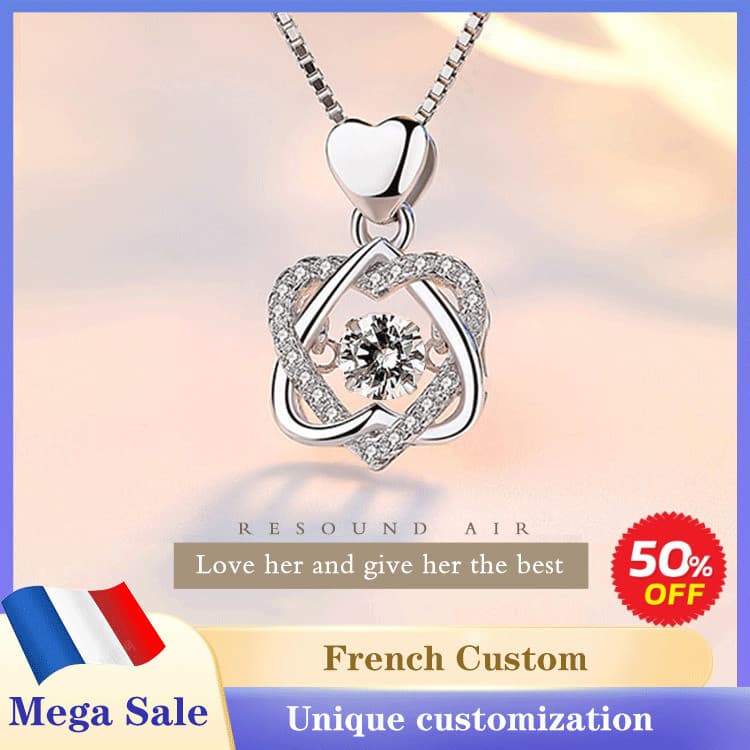 [Design Elegante] Colar Feminino Coração Prata 925/Dourado Rosé/Presente Romântico/Colar Curto