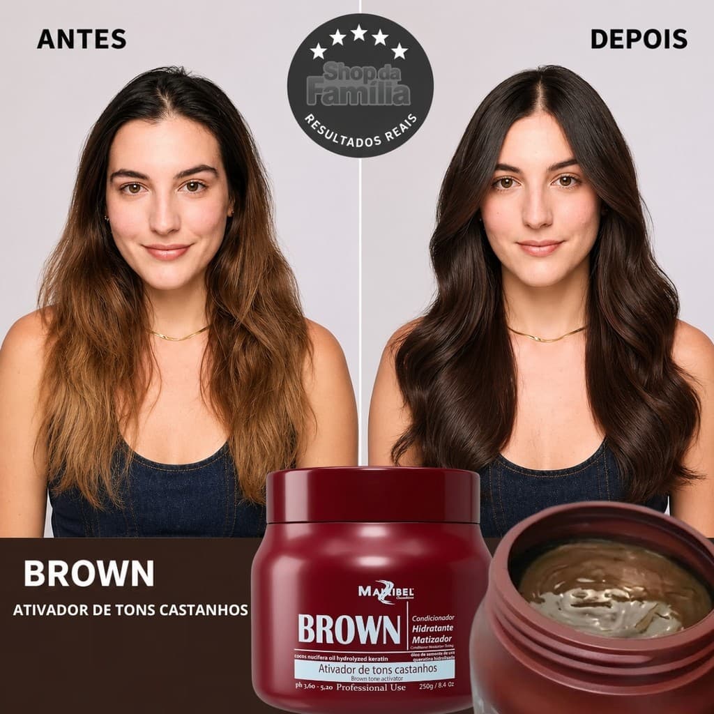 Matizador Chocolate Máscara Condicionador Brown da Mairibel Hidratylife 250g | Compre Agora