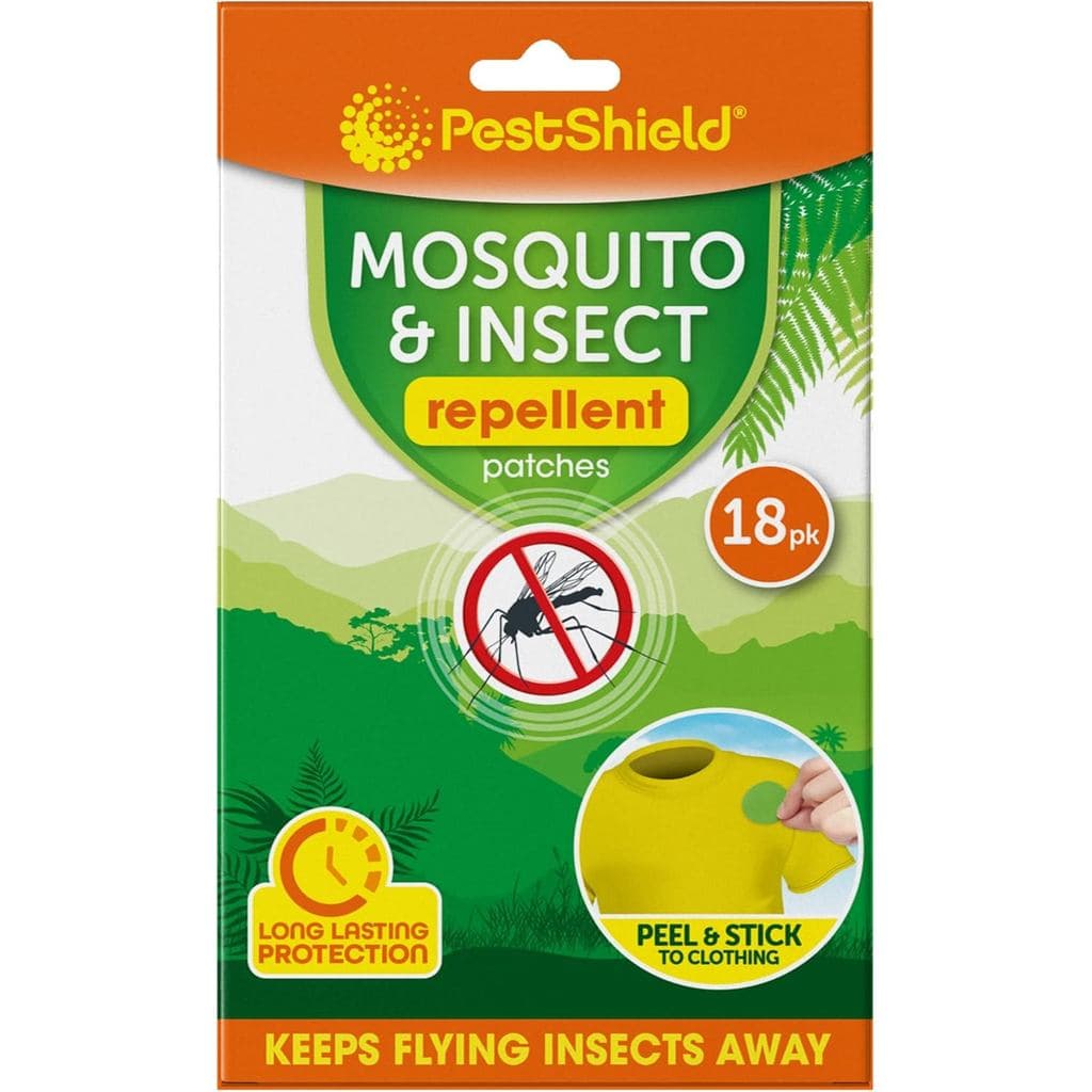 Patches de Citronela Pestshield Max Strength |   Adesivos Repelentes de Mosquitos e Insetos para Roupas, Proteção de Lon