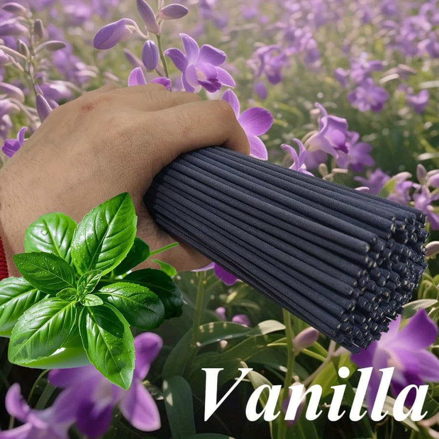 100 Palitos De Incenso De Baunilha , Colorido Adequado Para Casa E Escritório , Fragrância De Longa Duração