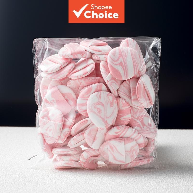 60 esponjas de maquiagem multicoloridas para dedos, esponja de beleza seca e úmida expande na água para aplicação de