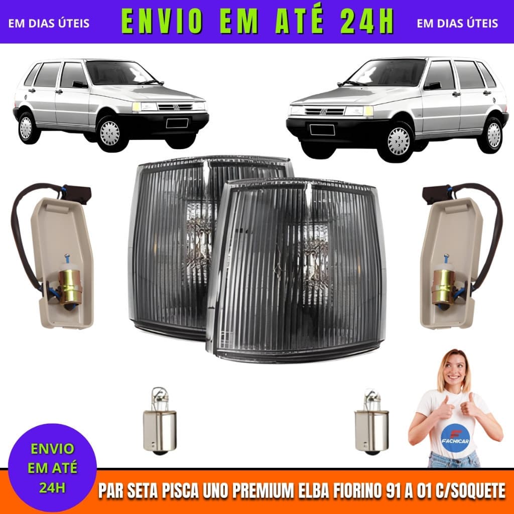 Par Seta Pisca Uno Premium Elba Fiorino 91 à 2001 C/Soquete