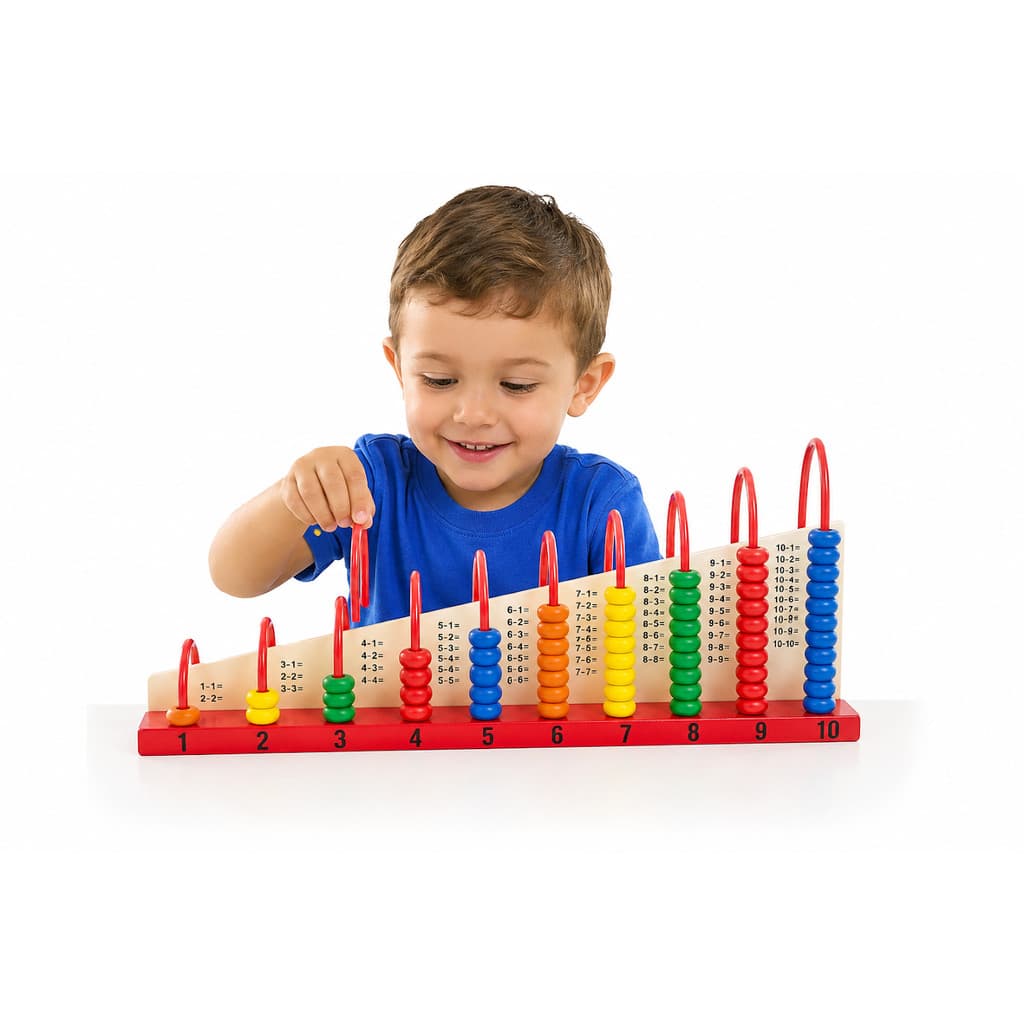 Brinquedo Ábaco Matemático Educativo Em Madeira Montessori