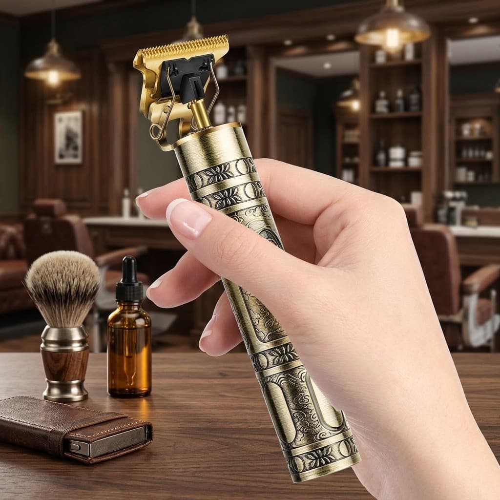 Maquina De Barba Acabamento T9 Máquina Cortar Cabelo Sem Fio Aparador De Pelos Modelo Dragão De Ferro Sem Tela 5W