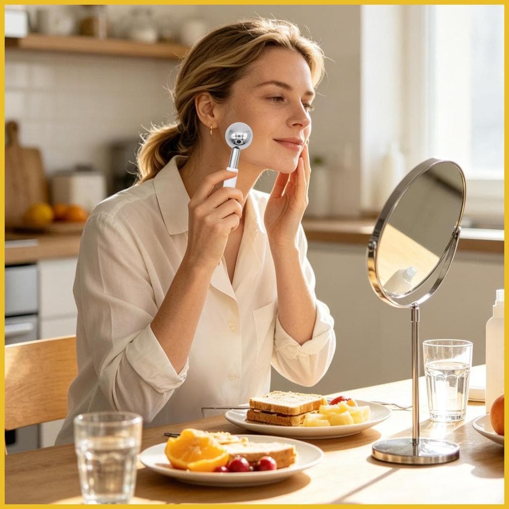 Globos Frios Para Faciais , De Longa Duração , Aço Inoxidável , Massageador Firmador , Pescoço , Olhos , De Resfriamento