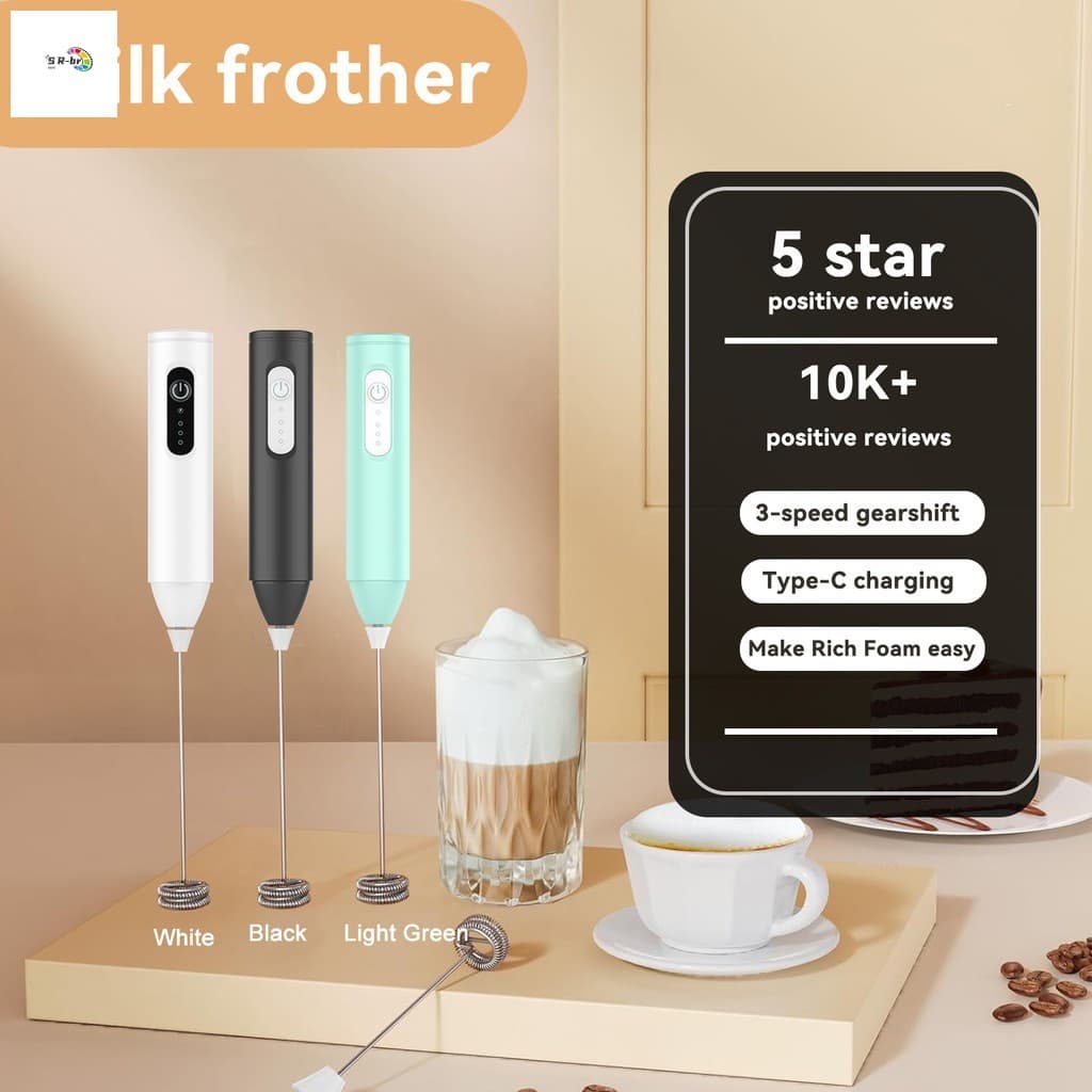 Batedor De Leite Portátil Para Café matcha E Outras Bebidas Com Configurações De 3 Velocidades