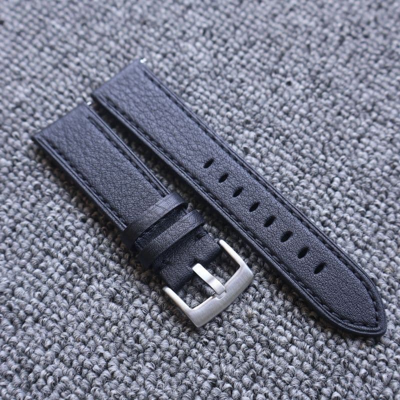 [Alça] Pulseira de relógio de couro de grão de lichia de primeira camada masculina feminina marrom feita à mão pulseira