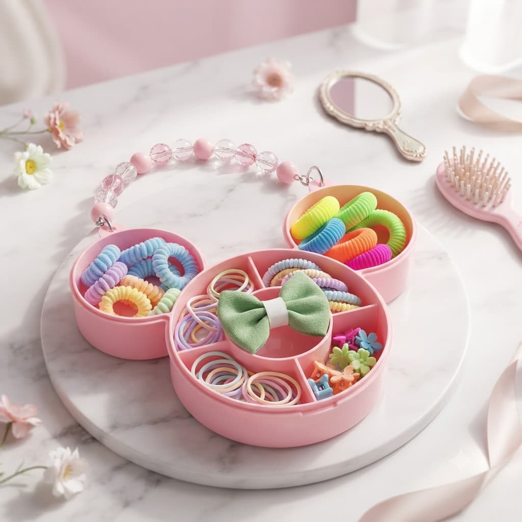 Maleta de Acessórios de Cabelo Infantil Minnie Pequena