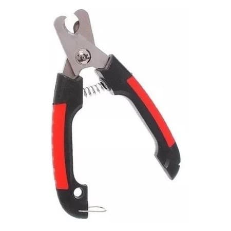 Cortador De Unha De Cachorro E Gato Alicate Pet Com Trava De Segurança Média 14cm Aço Inox