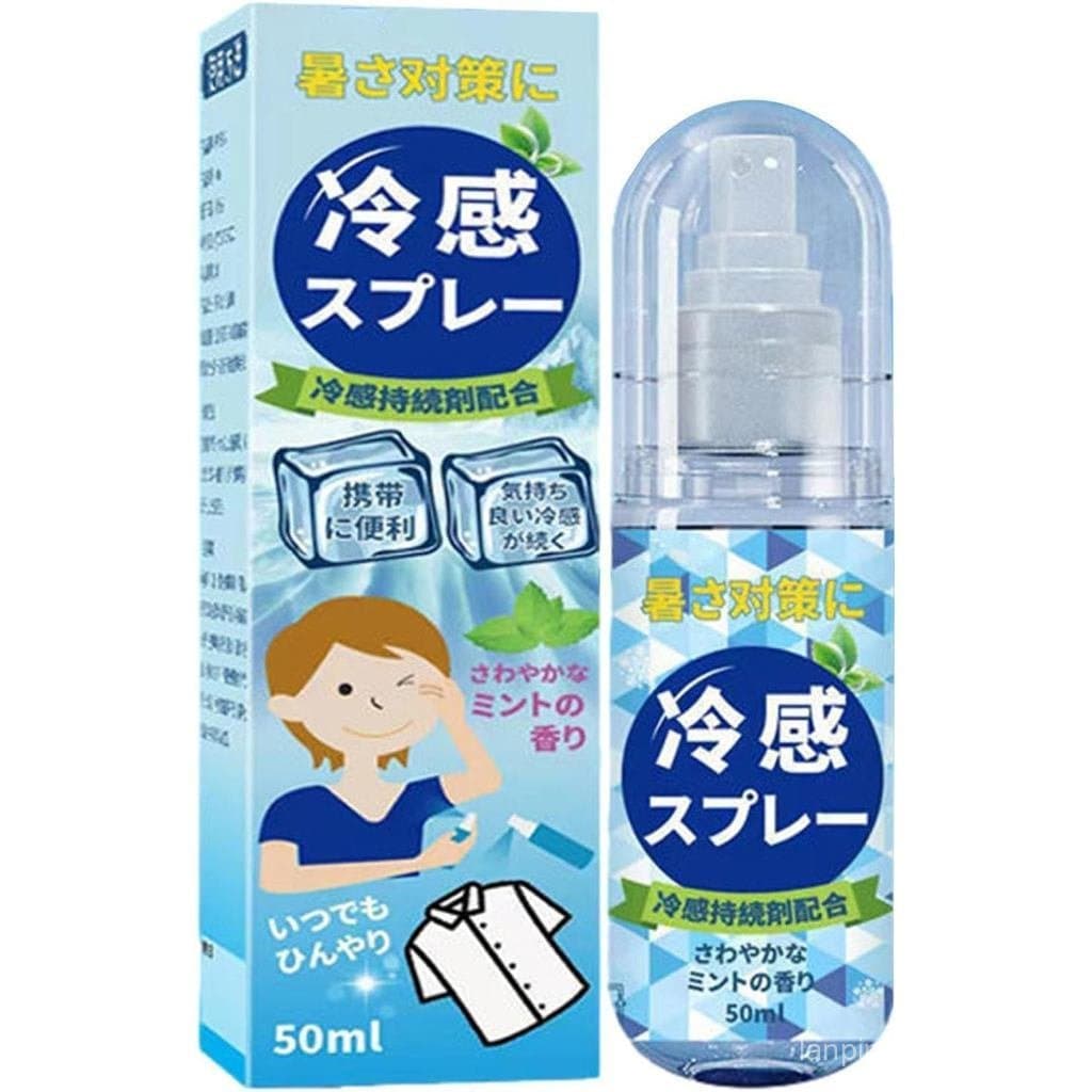 Spray de resfriamento rápido para corpo e rosto, spray de resfriamento para roupas, spray de resfriamento para interior