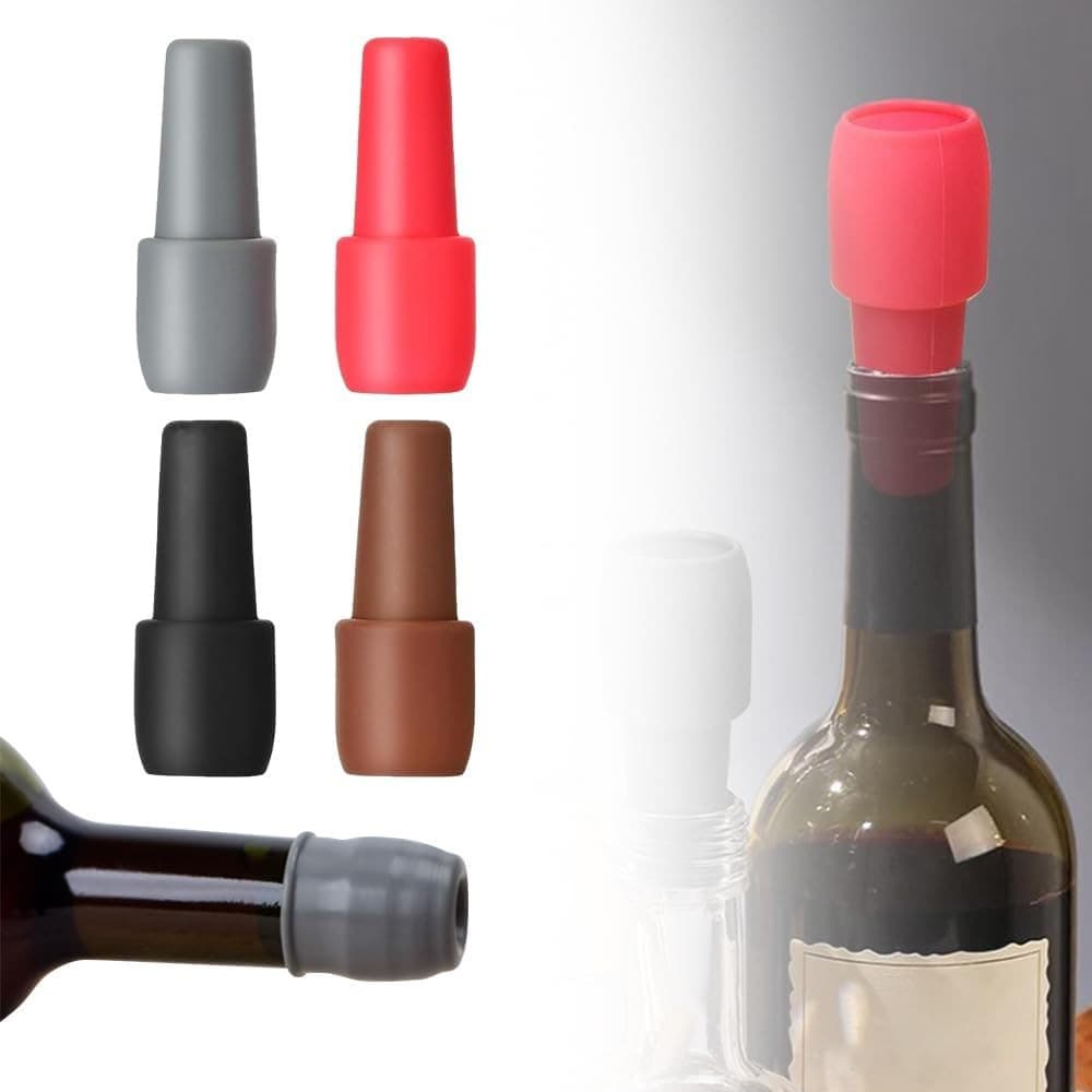 2026 novo estilo reutilizável rolha de vinho Silicone espuma rolha de vinho adequado para uso em Bar