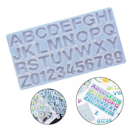 Molde De Silicone Alfabeto E Numeros Completo Grande