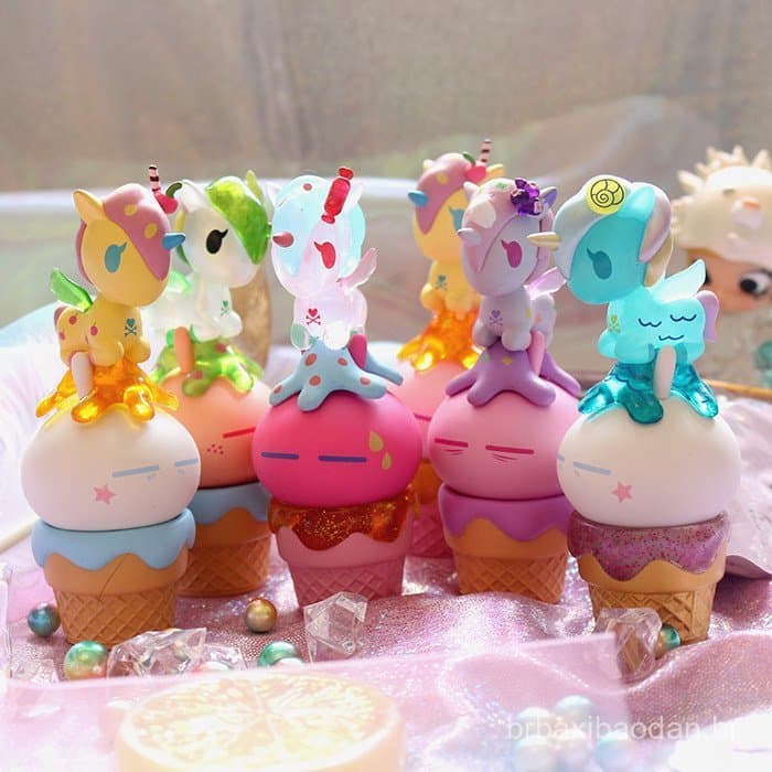 Nova Colaboração tokidoki X TUZKI Ice Cream Unicorn Blind Box - Figura Decorativa