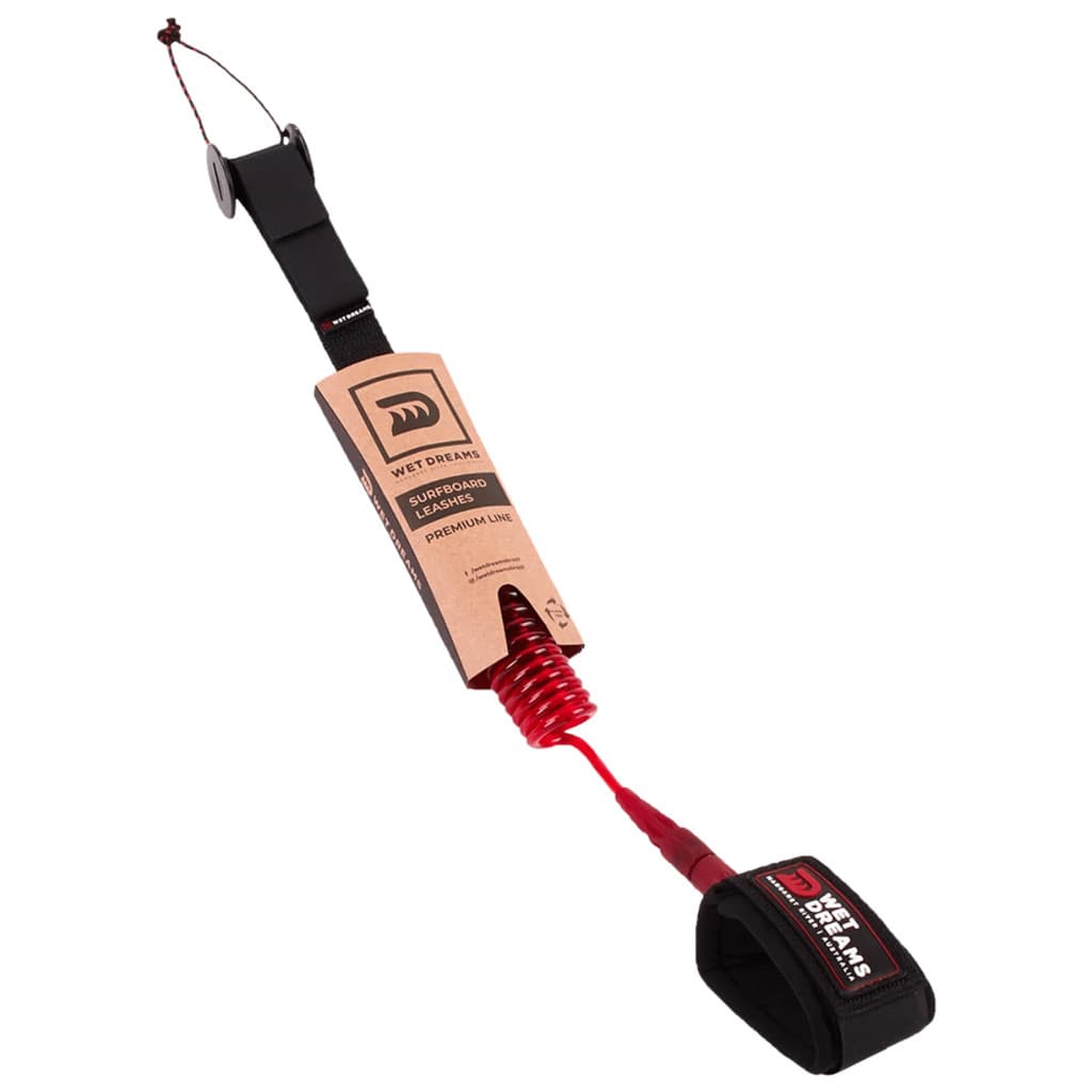 Leash Para Prancha de Bodyboard Pulso Premium Line Wet Dreams Vermelho 7mm