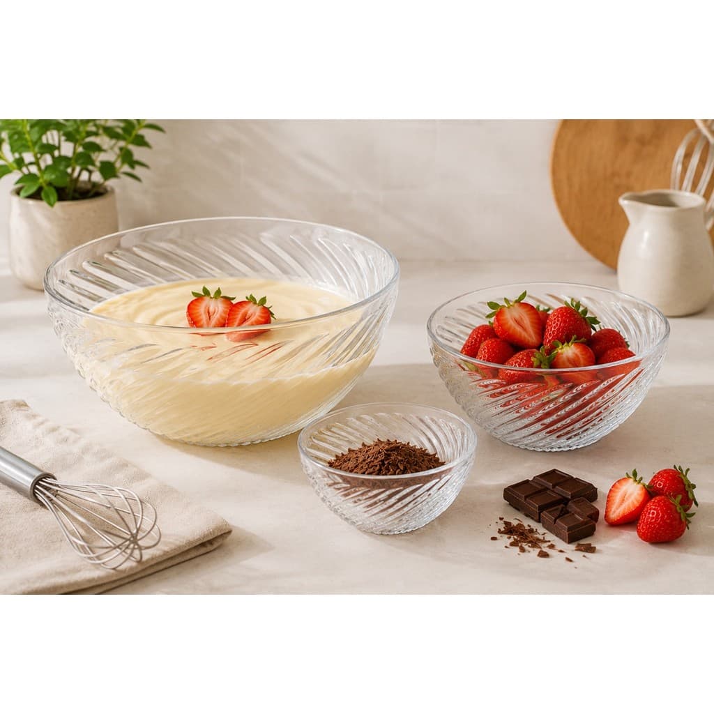 Kit 3 Bowl receitas Cozinha Saladas Doces 3,6l 750ml 310ml