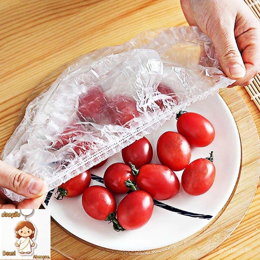 Kit 500,300,100 Tampa De Plástico Descartável Para Alimento Geladeira JJ