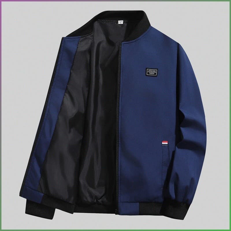 Jaqueta de beisebol masculina para primavera, modelo casual com gola alta, uniforme de beisebol estiloso