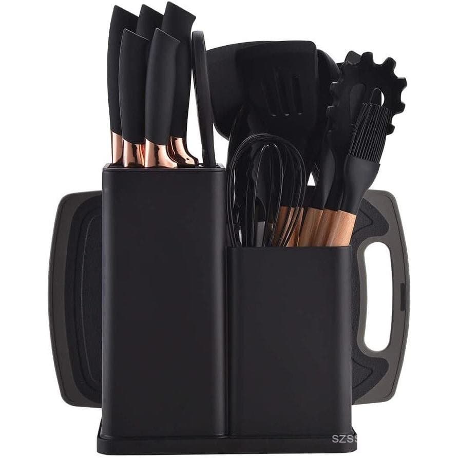 Conjunto de Tábua de Corte de Chef Tudo-em-Um para Presente, Conjunto de Facas Afiadas, de Utensílios, Conjunto