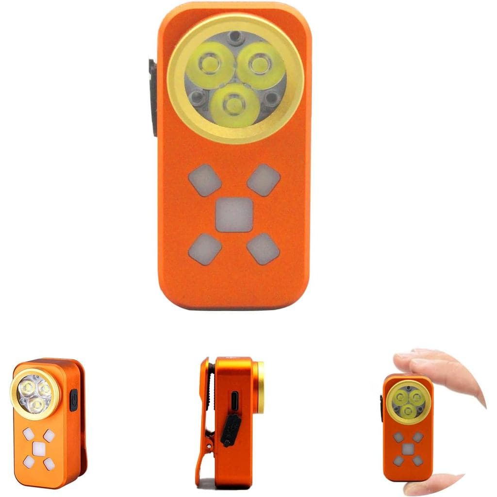 Lanterna EDC Recarregável, 500 Lúmens, Luz Portátil com Clipe, Lanterna de Bolso Recarregável, Mini Lanterna EDC à Prova