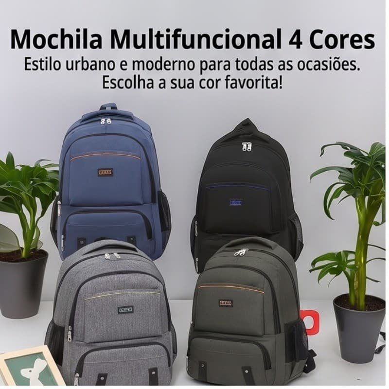 Mochila multifuncional à prova d'água - notebook, grande capacidade e design moderno Bolsa de estudante Bolsa de ombro