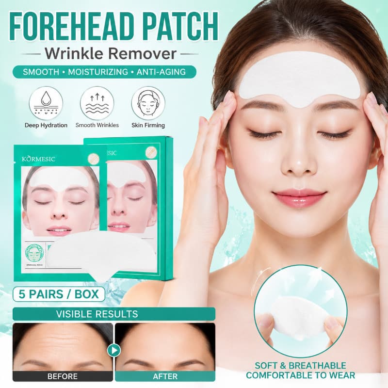5 Pares De Adesivos De Hidrogel Para Testa , Máscaras Suavizantes Antirrugas Hidratar E Firmar A Pele