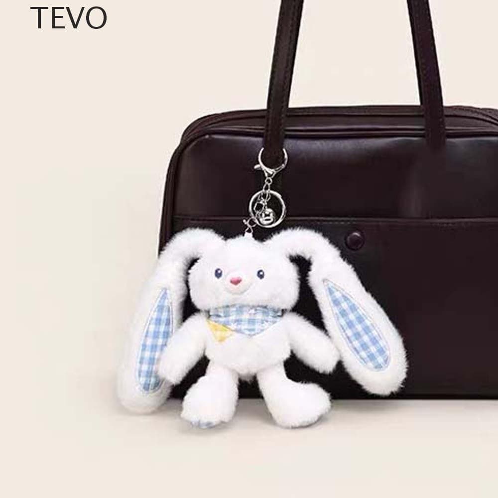 Pingente De Coelho De Pelúcia TEVO , Chaveiro Macio De Tamanho De 30 Cm , Puxar Orelha Estilo Kawaii